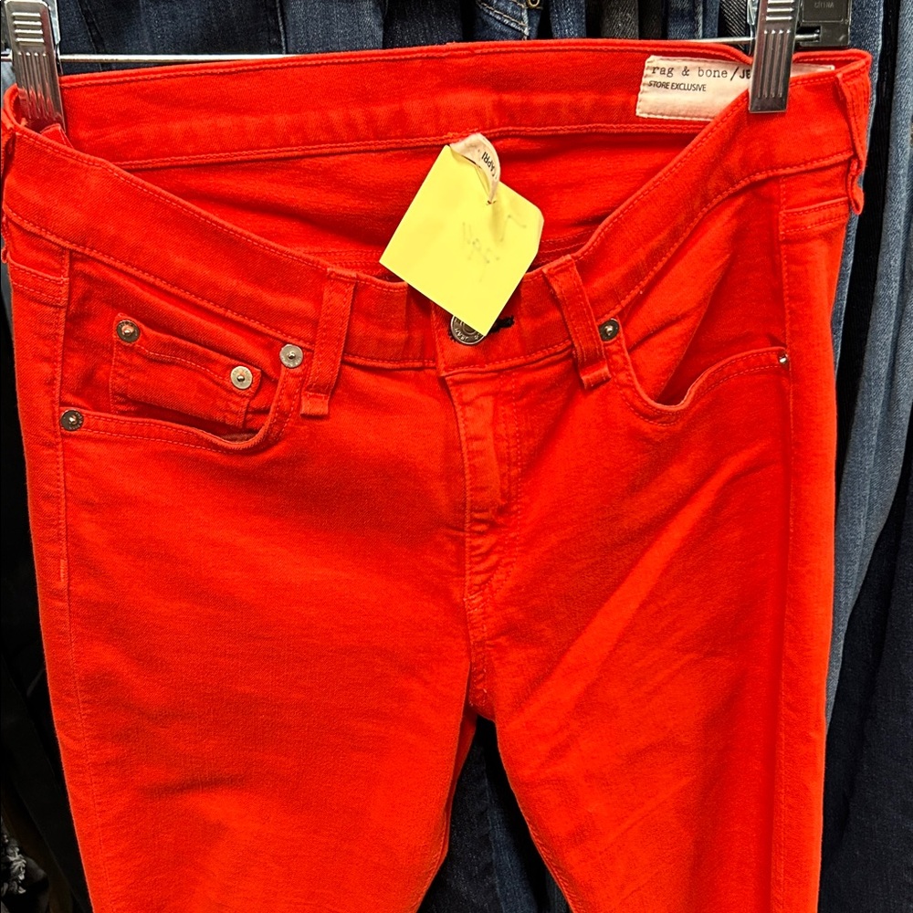 rag & bone Bright orange color Skinny Jeans